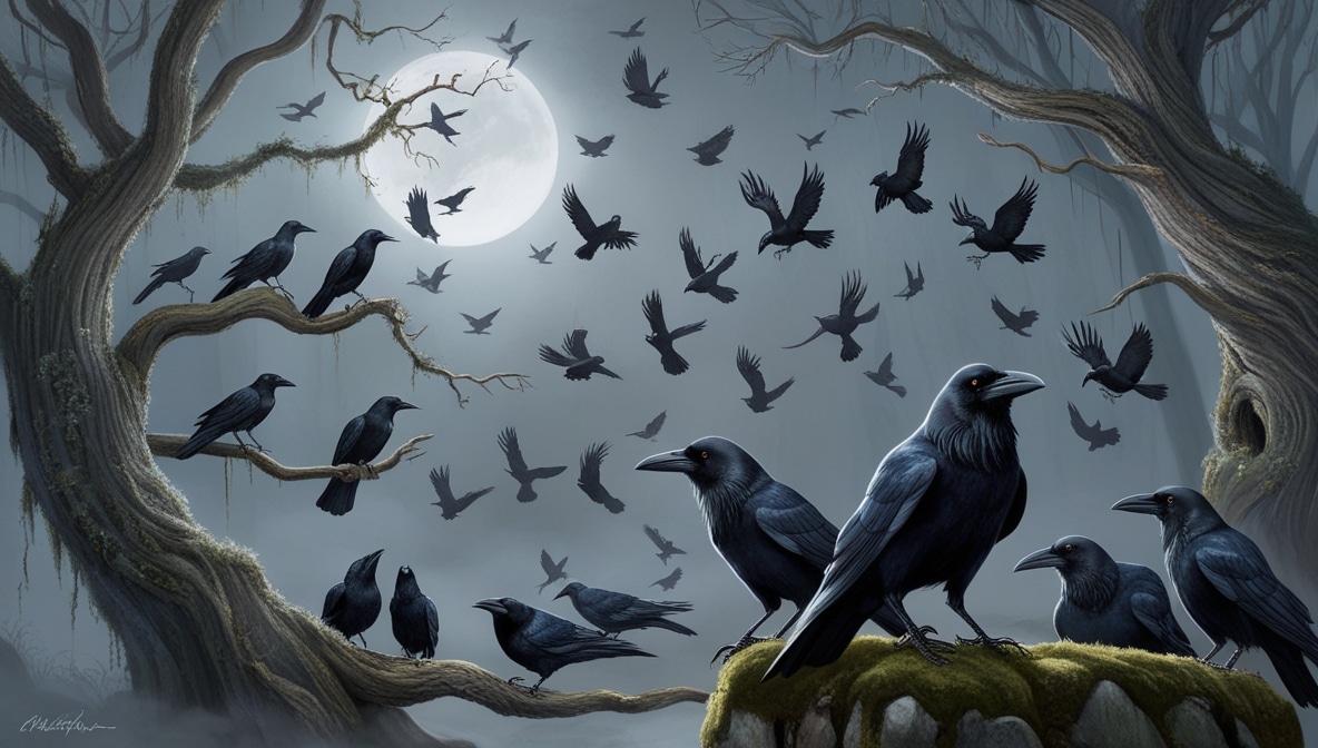 Crows Gathering in Large Numbers Spiritual Meaning