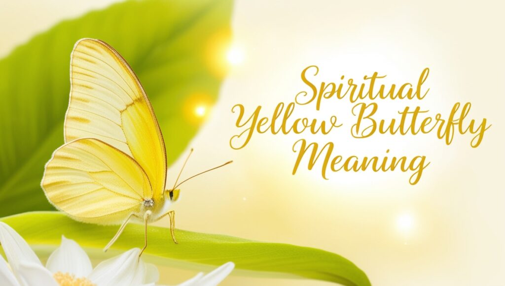 Spiritual Yellow Butterfly Meaning and symbolism