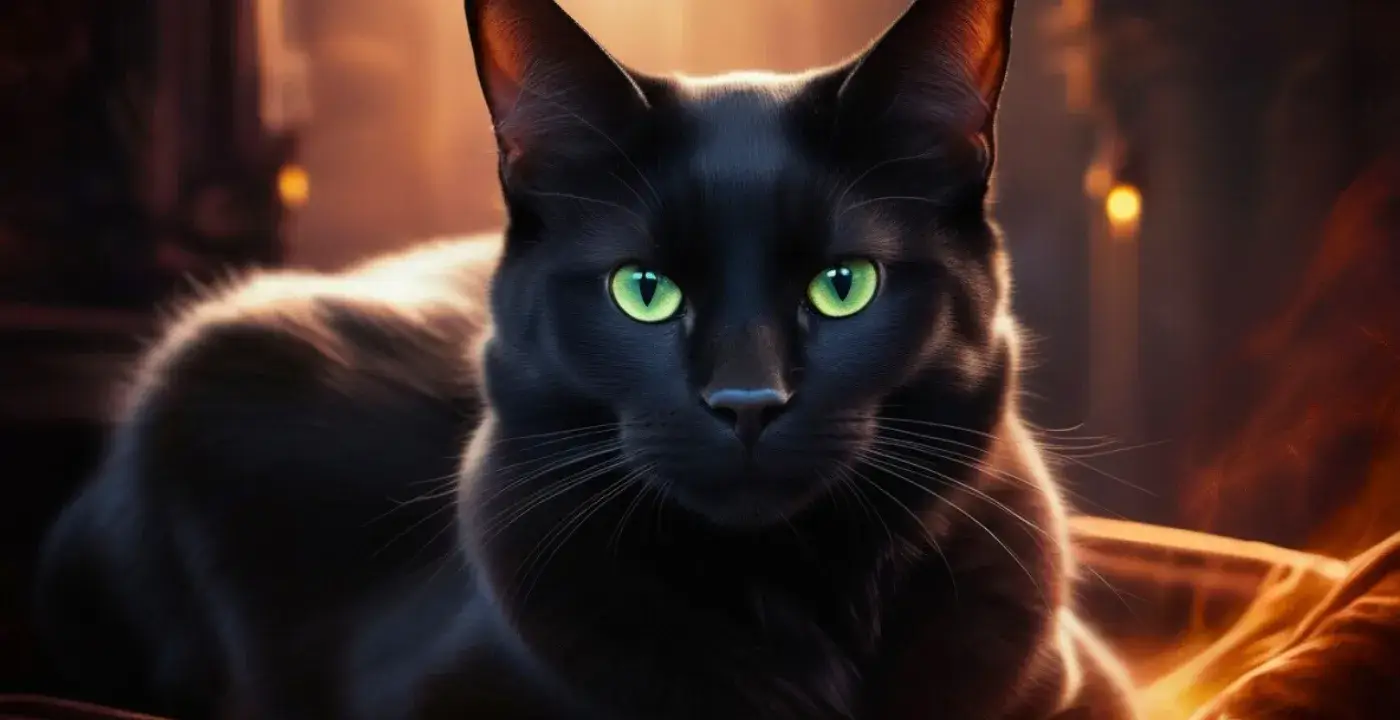 Spiritual Meaning of Black Cats with Green Eyes