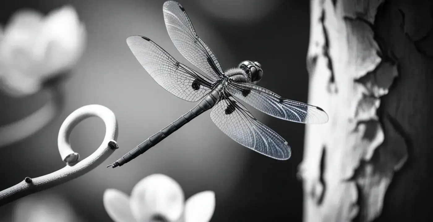 Black and White Dragonfly Spiritual Meaning